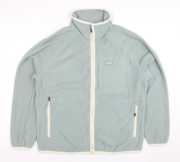 Regatta Great Outdoors Women Blue Full Zip Fleece Jacket UK 10