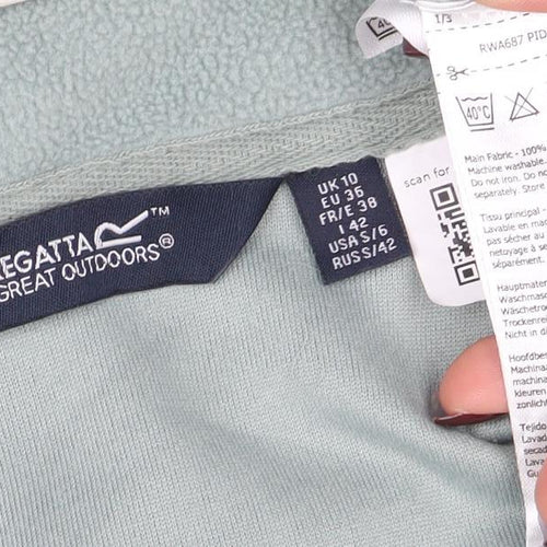 Regatta Great Outdoors Women Blue Full Zip Fleece Jacket UK 10
