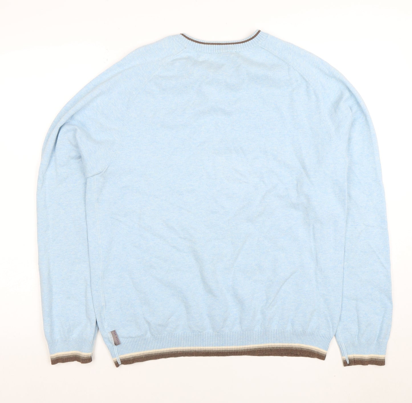 Ted Baker Men's Blue Cotton Crew Neck Jumper Size L