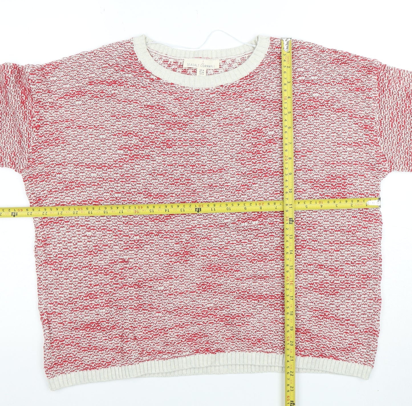 Seasalt Cornwall Women's Multicoloured Cotton Bamboo Knit Jumper Size 18