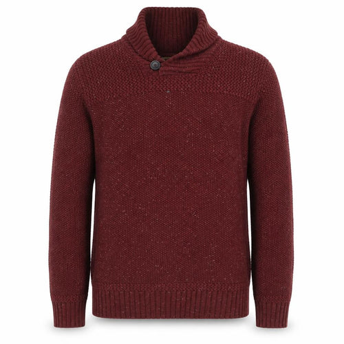 North Coast Men’s Red Roll Neck Chunky Knit Cotton Wool Jumper Size L