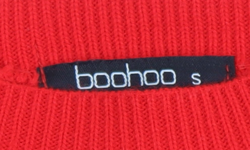 boohoo Men Red Christmas Graphic Knit Jumper Size S