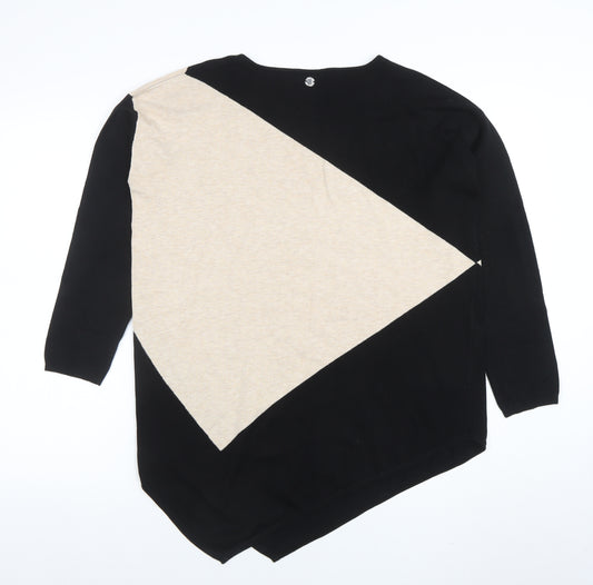 Star by Julien Macdonald Women’s Black Beige Geometric Jumper Size 12