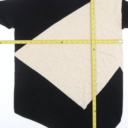 Star by Julien Macdonald Women’s Black Beige Geometric Jumper Size 12