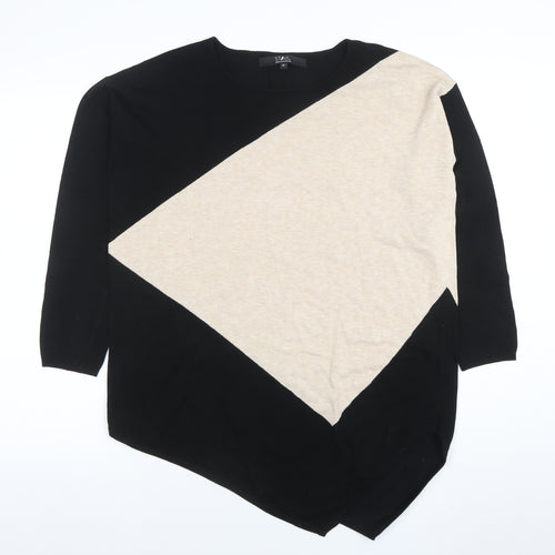 Star by Julien Macdonald Women’s Black Beige Geometric Jumper Size 12