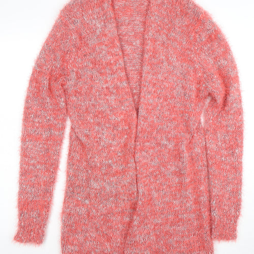 Piazza Italia Women’s Pink Long Sleeve Open Front Cardigan L