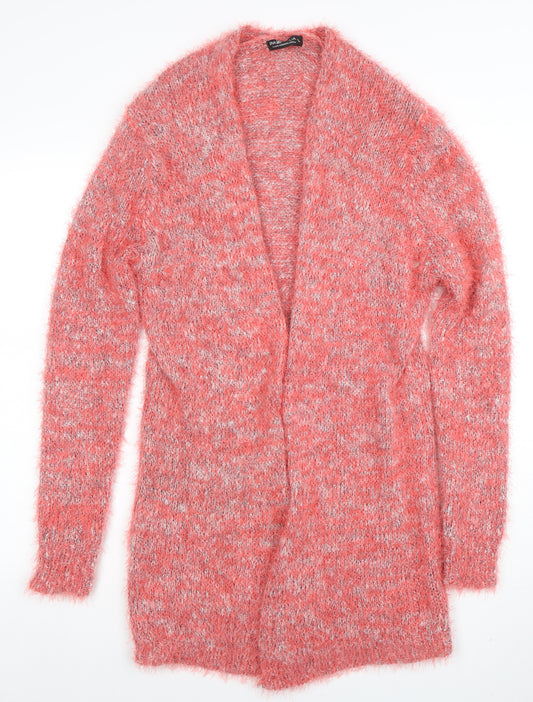 Piazza Italia Women’s Pink Long Sleeve Open Front Cardigan L