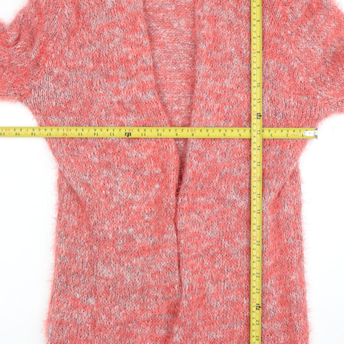Piazza Italia Women’s Pink Long Sleeve Open Front Cardigan L