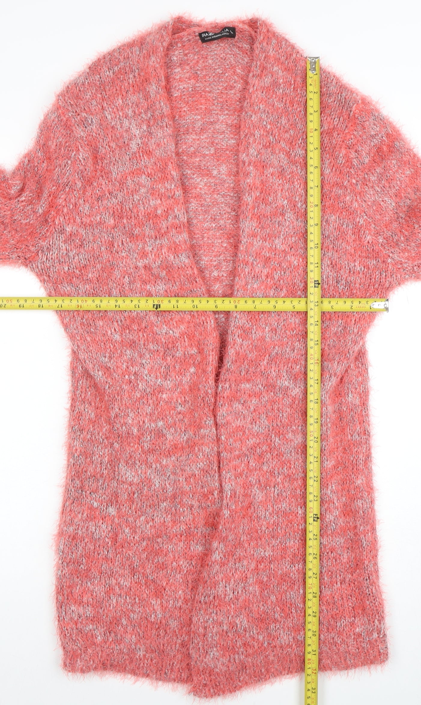 Piazza Italia Women’s Pink Long Sleeve Open Front Cardigan L