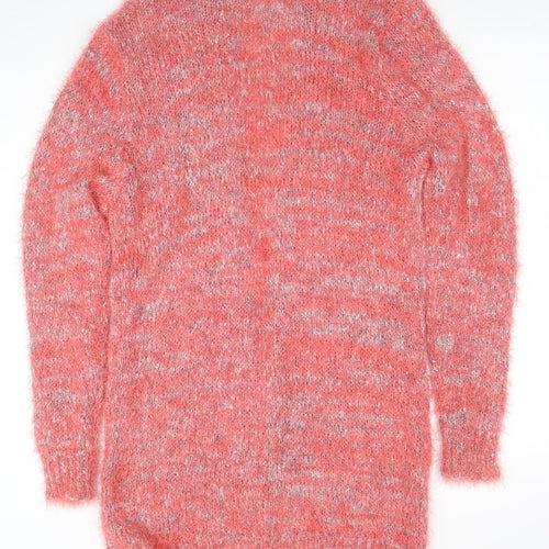 Piazza Italia Women’s Pink Long Sleeve Open Front Cardigan L