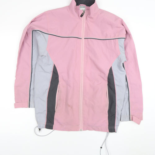 Ice Peak Women’s Pink Windbreaker Jacket Size 32 Full Zip Casual Outdoor