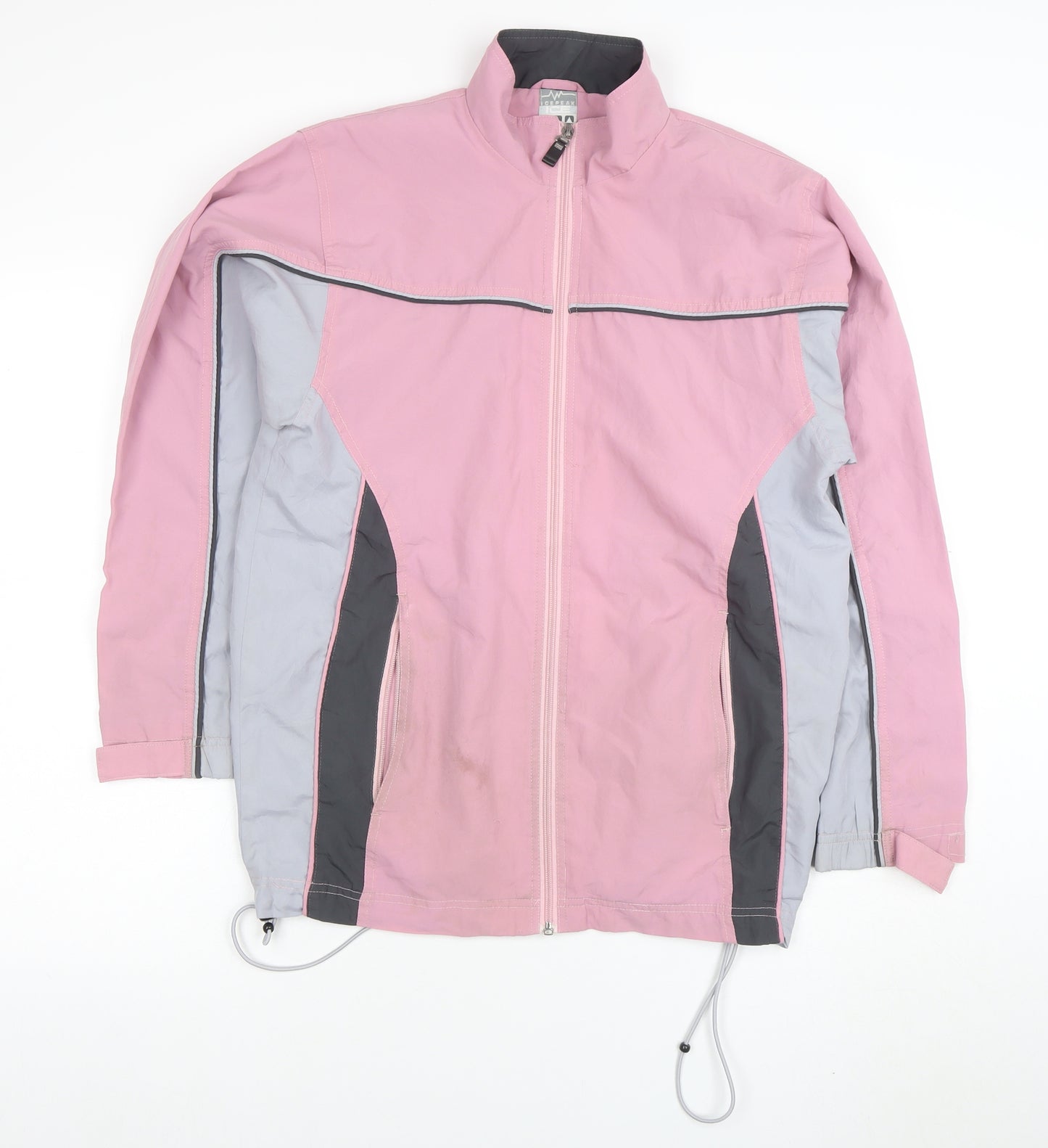 Ice Peak Women’s Pink Windbreaker Jacket Size 32 Full Zip Casual Outdoor
