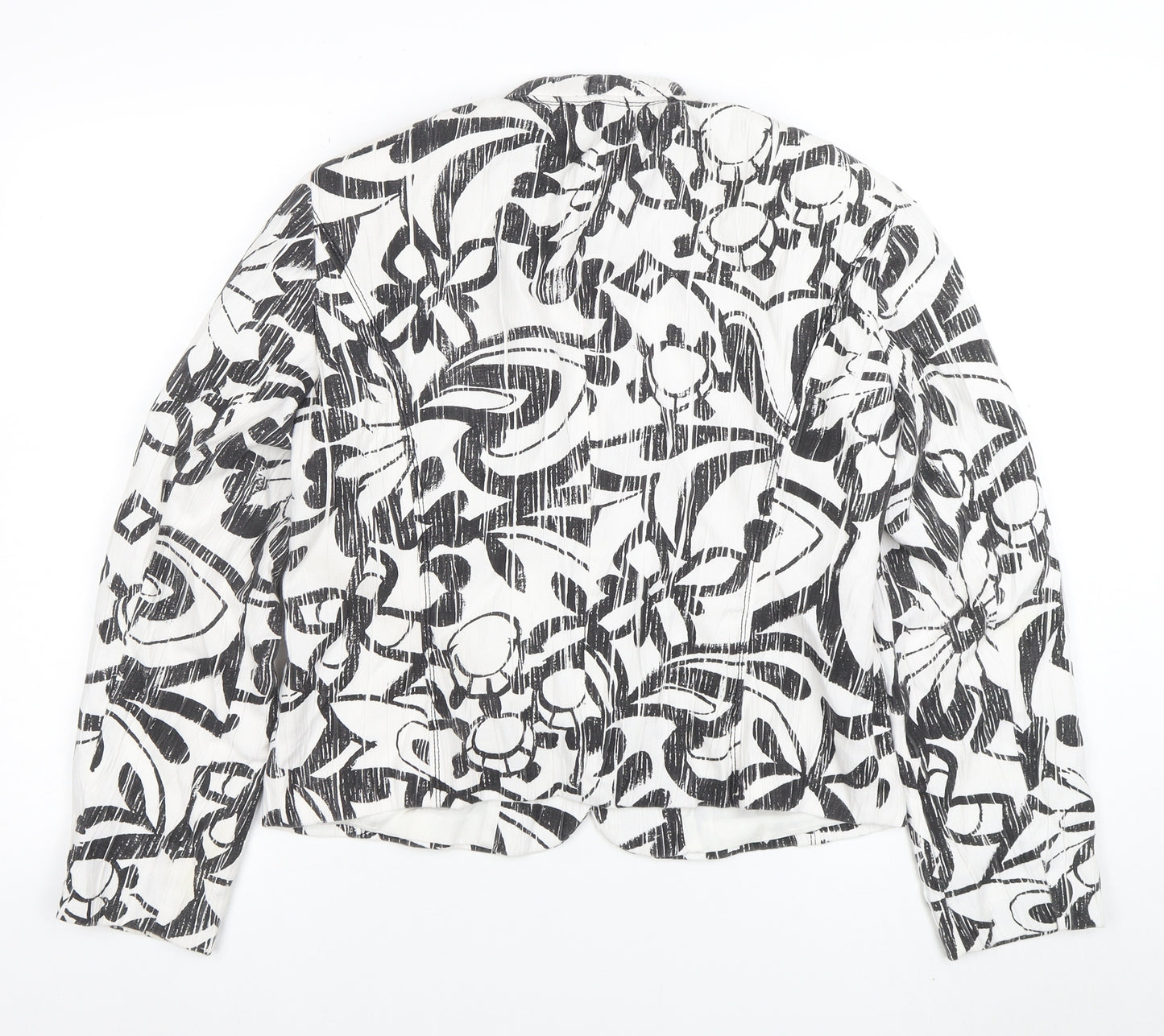 Gerry Weber Women's Black White Floral Blazer UK Size 12