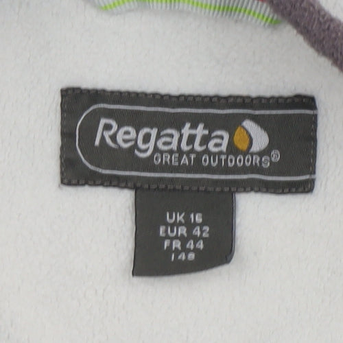 Regatta Womens Grey Fleece Full Zip Jacket Size 16
