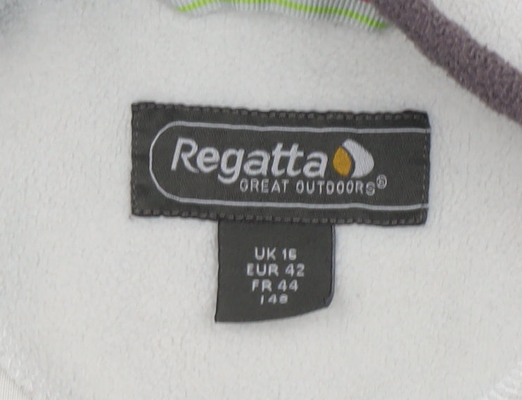 Regatta Womens Grey Fleece Full Zip Jacket Size 16