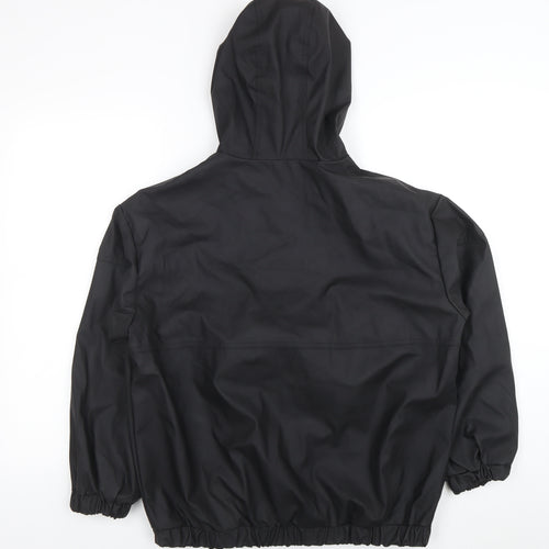 ASOS Womens Black Waterproof Anorak Jacket Size 4 Hooded
