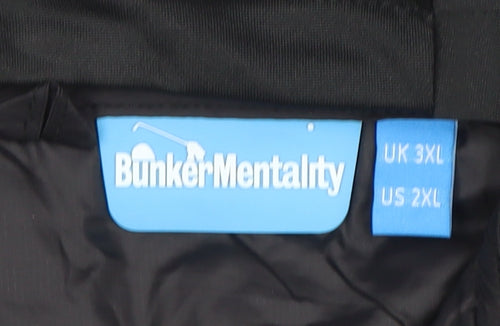 Bunker Mentality Men's Black 3XL Hooded Puffer Jacket