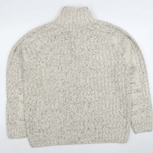 Stone Bay Men’s Beige Cable-Knit 1/2 Zip Jumper Size L