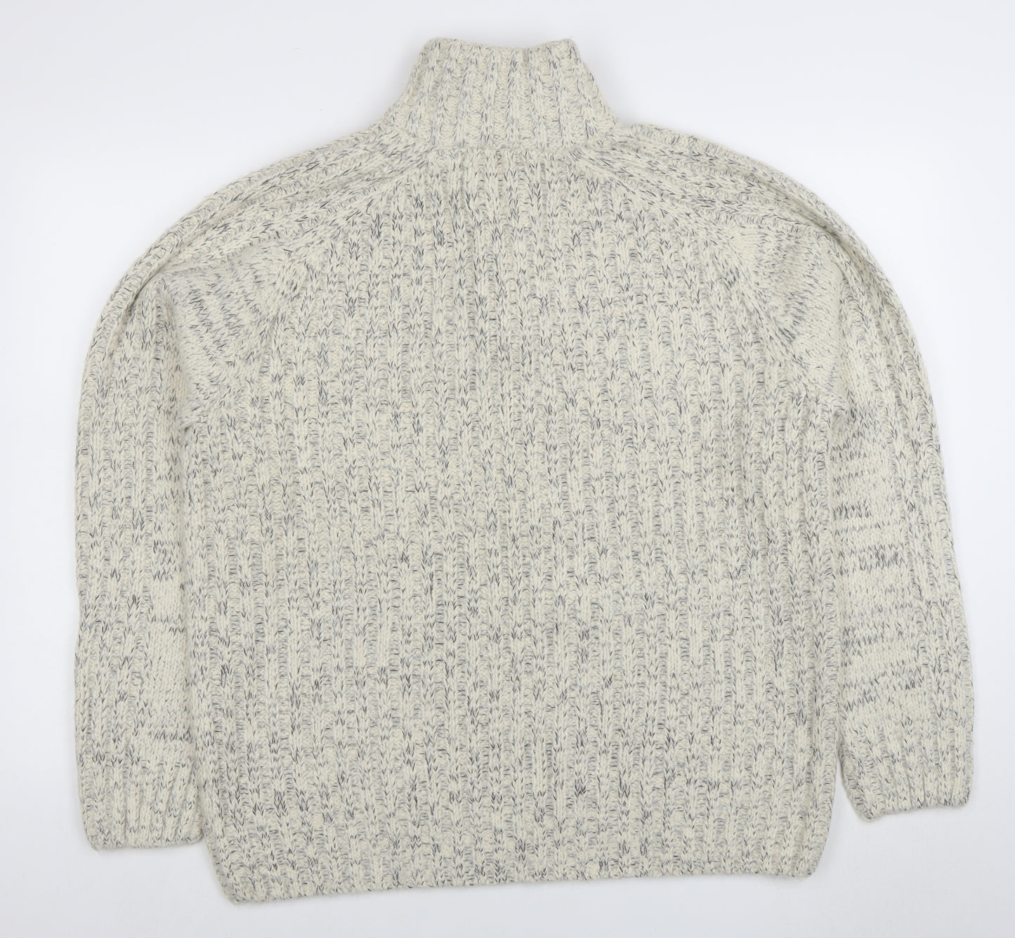 Stone Bay Men’s Beige Cable-Knit 1/2 Zip Jumper Size L