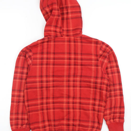 Nike Women's Red Plaid Full Zip Hoodie Size S