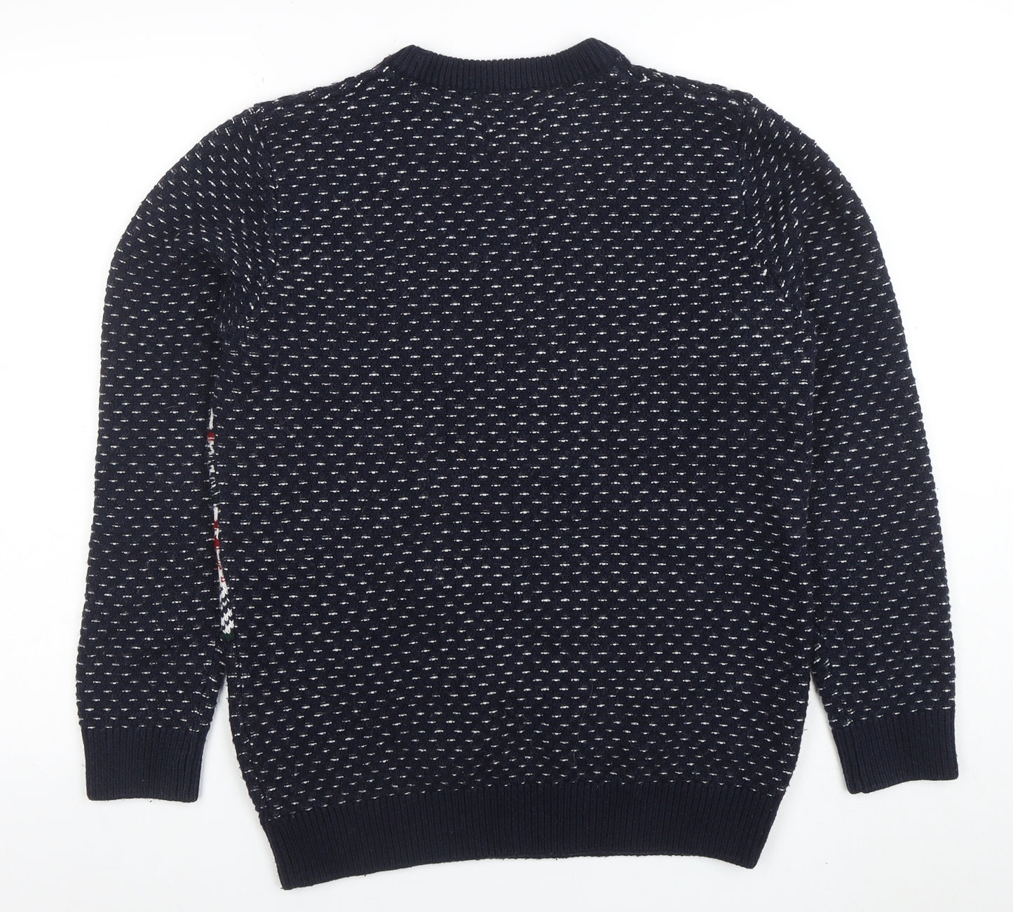 Next Men's Blue Fair Isle Reindeer Christmas Jumper Size M