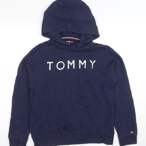 Tommy Hilfiger Womens Navy XS Pullover Hoodie Sweatshirt