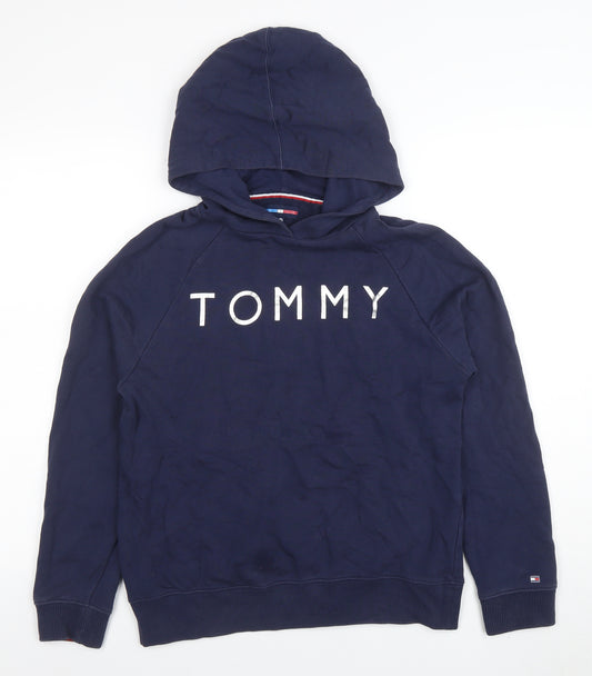Tommy Hilfiger Womens Navy XS Pullover Hoodie Sweatshirt