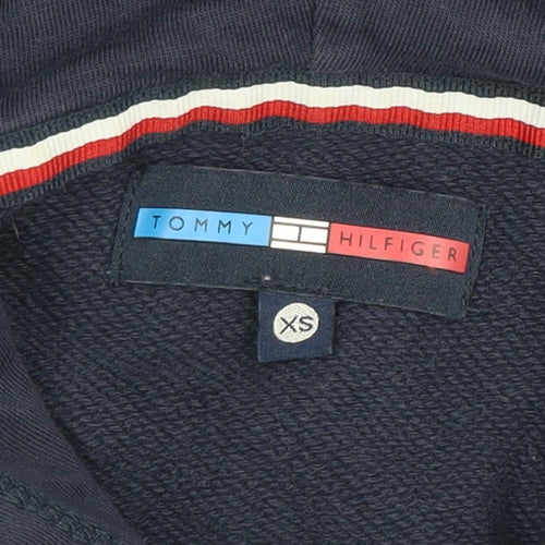 Tommy Hilfiger Womens Navy XS Pullover Hoodie Sweatshirt