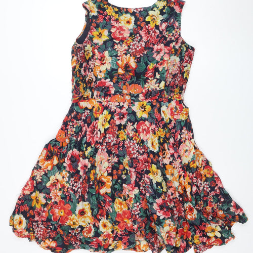 Nomads Women’s Multicoloured Floral Cotton Fit & Flare Dress Size 16