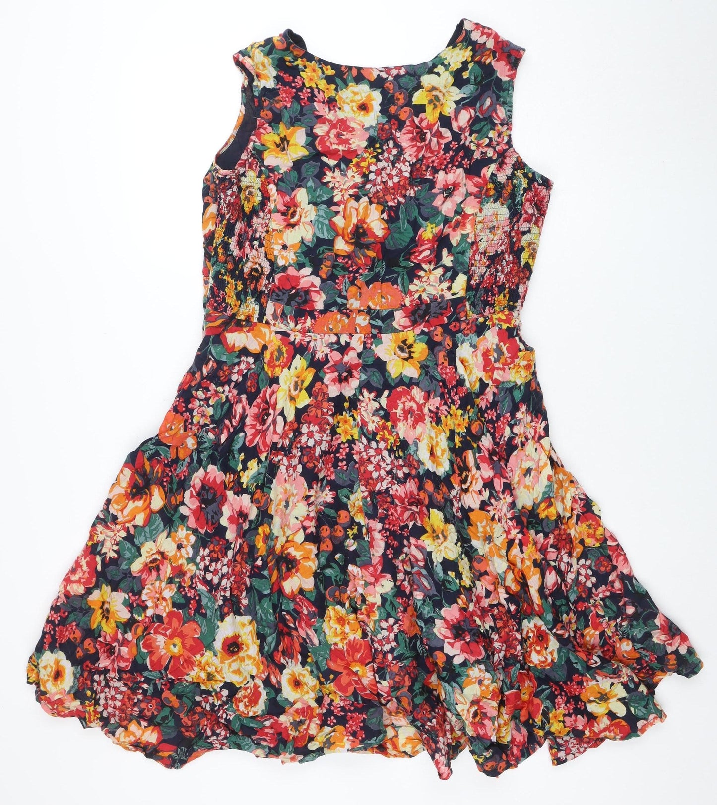 Nomads Women’s Multicoloured Floral Cotton Fit & Flare Dress Size 16