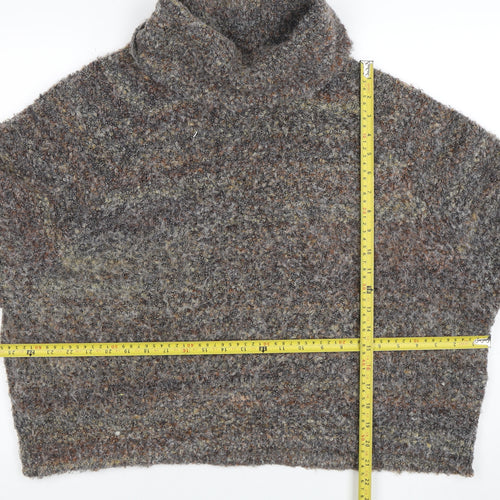 Williams Rast Womens Grey Roll Neck Chunky Knit Jumper Size L