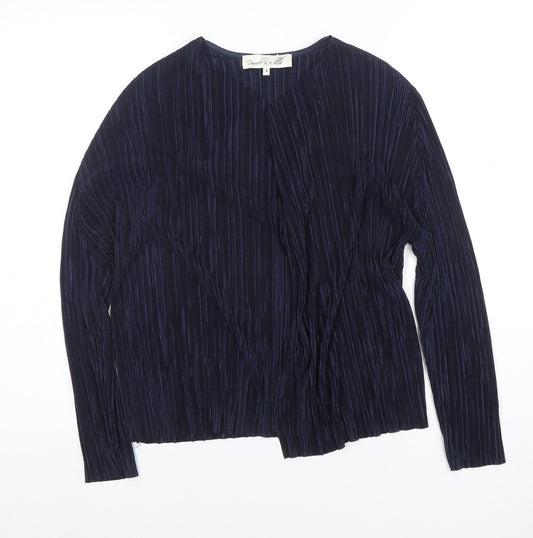 Dansez In A Dress Women’s Blue Pleated Wrap Blouse Size S