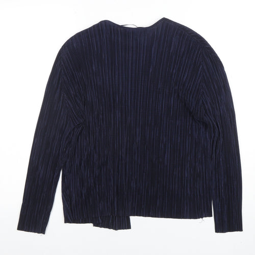 Dansez In A Dress Women’s Blue Pleated Wrap Blouse Size S
