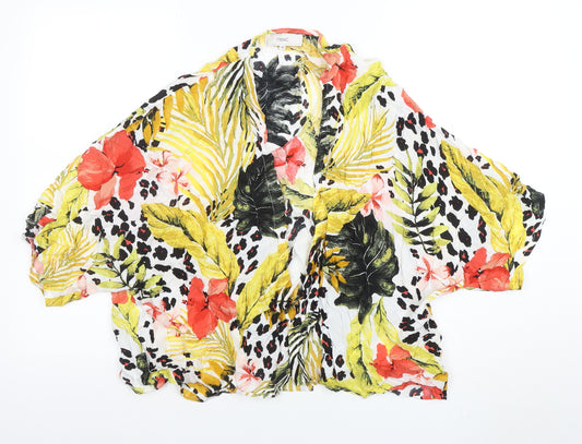 Next Women’s Multicoloured Tropical Kimono Blouse M