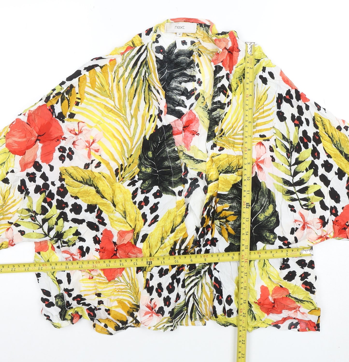 Next Women’s Multicoloured Tropical Kimono Blouse M