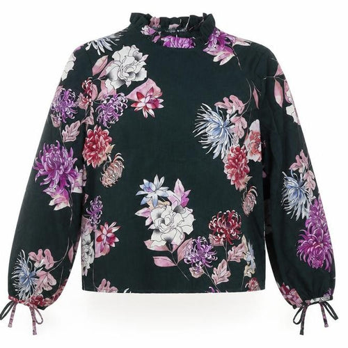 Look of the Day Women’s Multicoloured Floral High Neck Tunic Blouse Size 12
