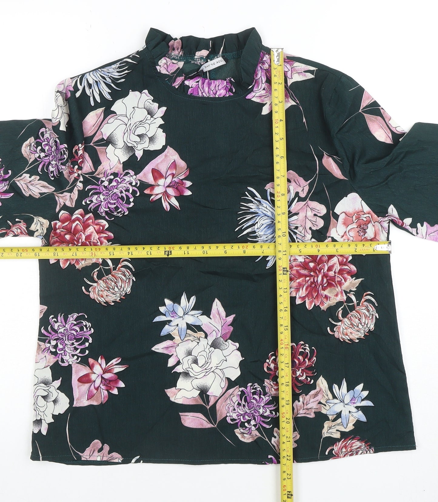 Look of the Day Women’s Multicoloured Floral High Neck Tunic Blouse Size 12
