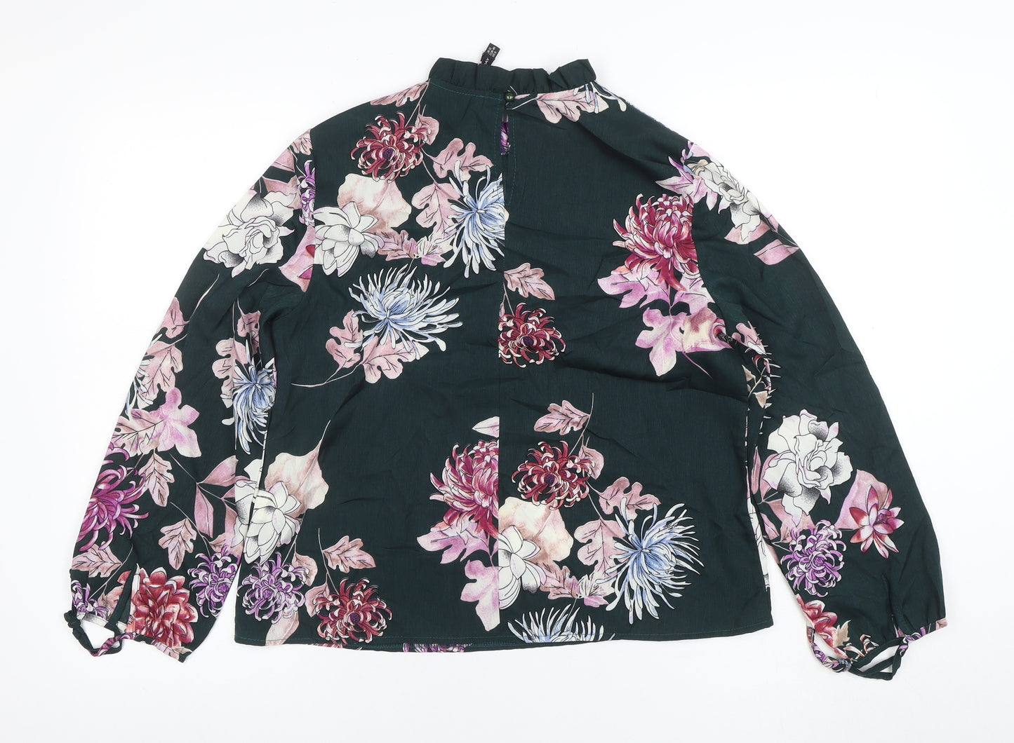 Look of the Day Women’s Multicoloured Floral High Neck Tunic Blouse Size 12