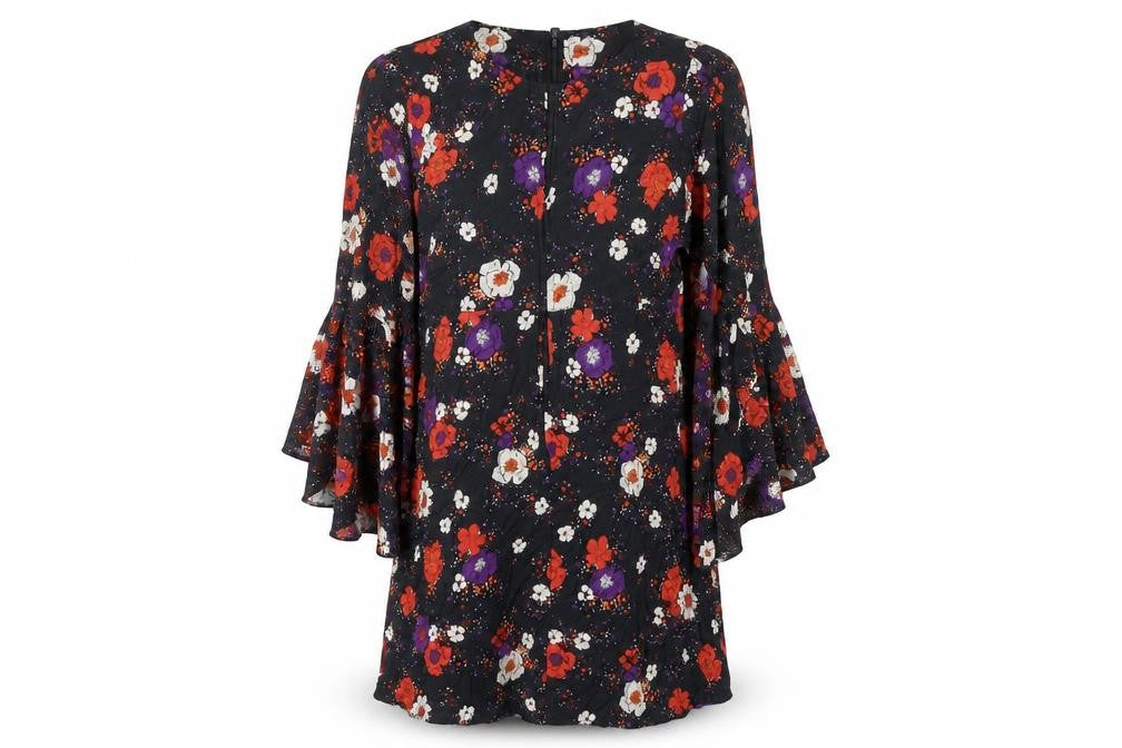 Front view of Motel Rocks women’s multicoloured floral mini shift dress s