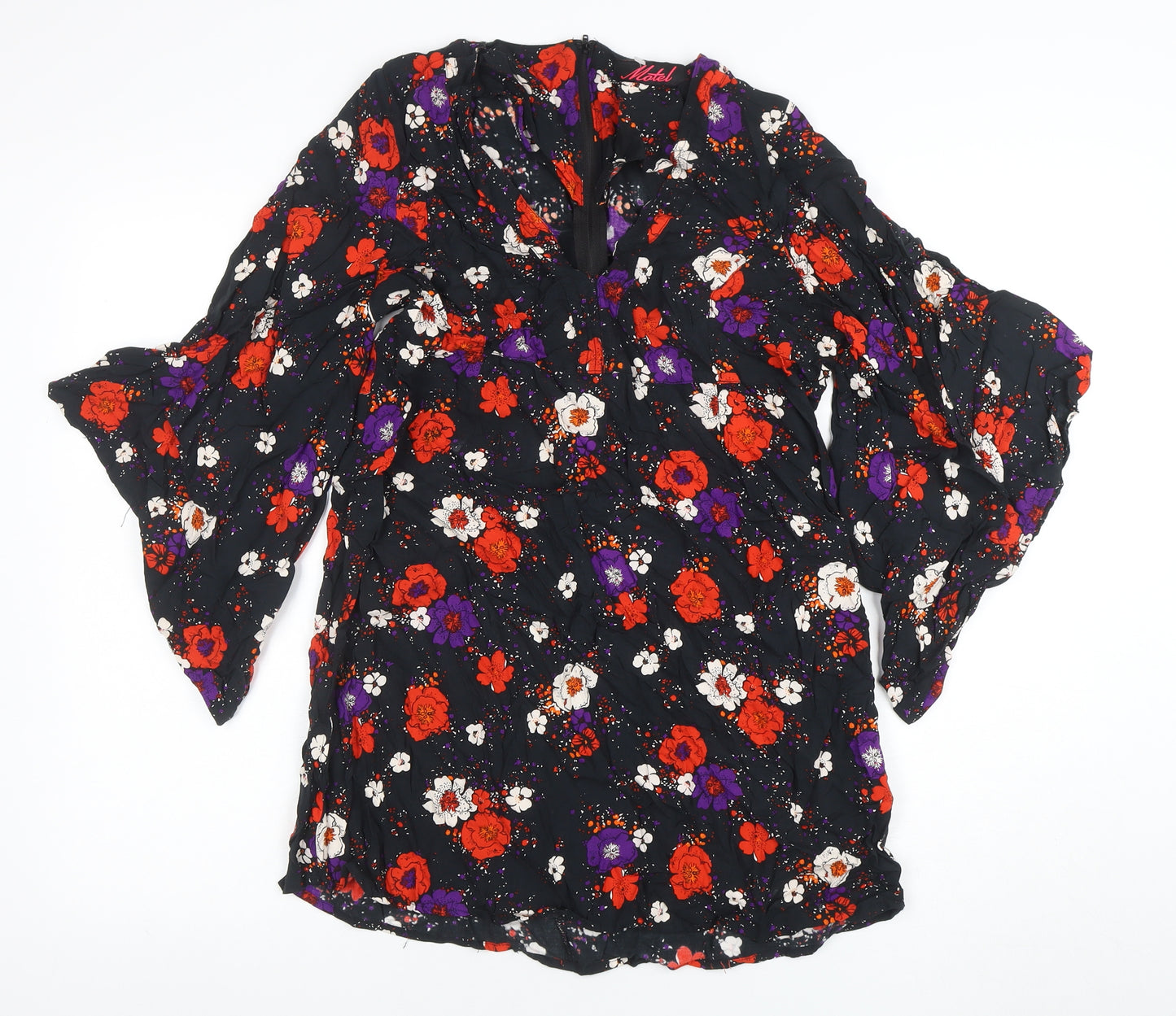 Motel Womens Multicoloured Floral Mini Shift Dress S
