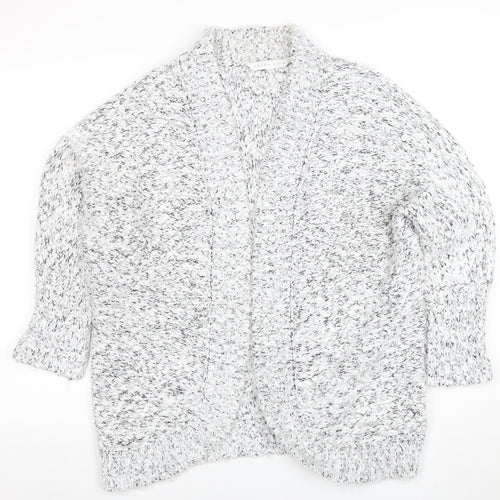 Amara Reya Women Grey Chunky-Knit Open Cardigan M