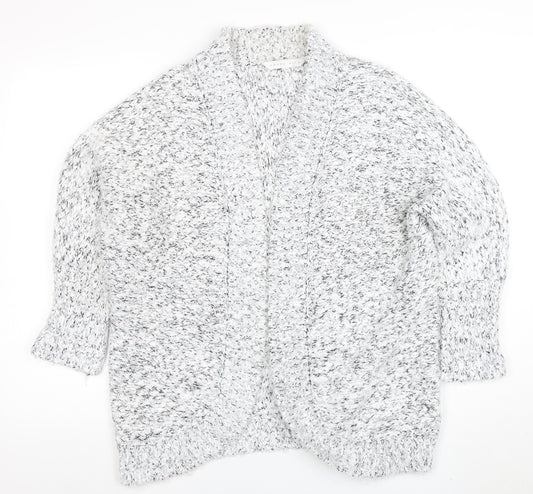 Amara Reya Women Grey Chunky-Knit Open Cardigan M