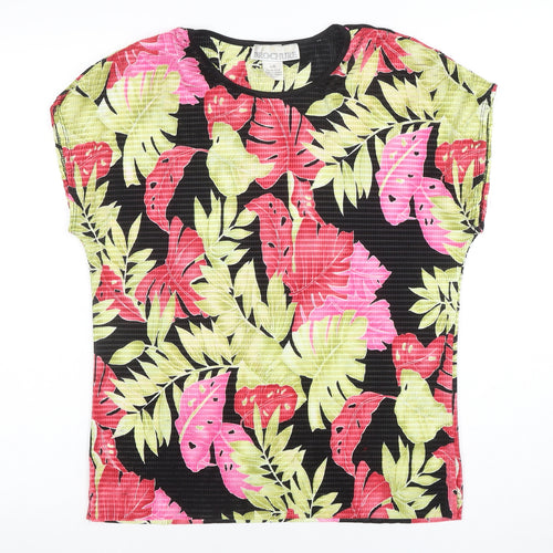 Brochure Women's Multicoloured Floral Tropical Polyester T-Shirt Size L