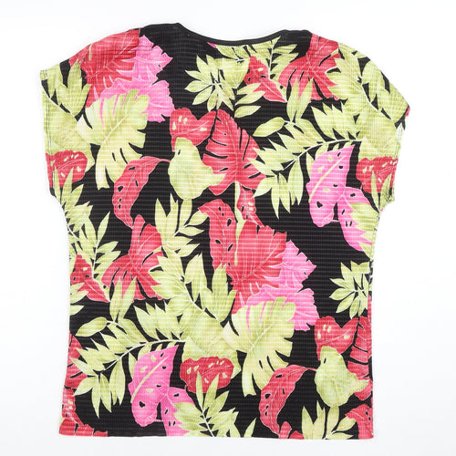 Brochure Women's Multicoloured Floral Tropical Polyester T-Shirt Size L