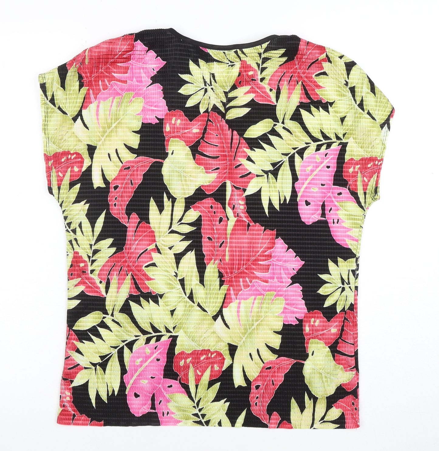Brochure Women's Multicoloured Floral Tropical Polyester T-Shirt Size L