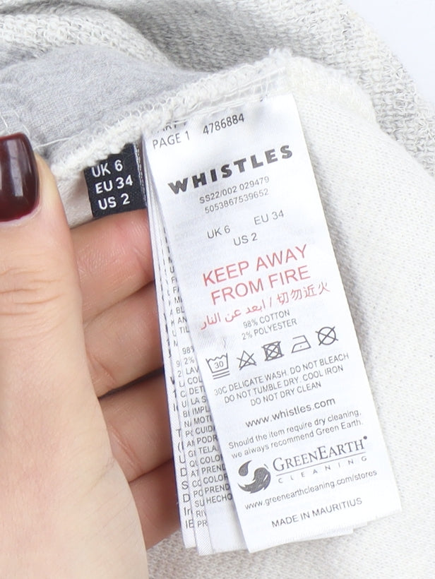 Whistles Womens Beige Cotton Blend Two-Button Blazer UK 6