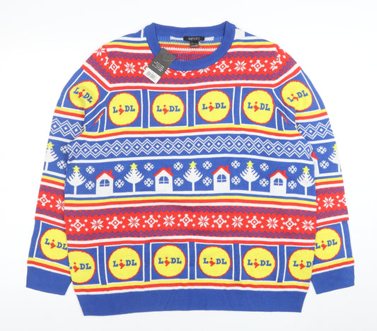 Esmara Women Multicoloured Fair Isle Christmas Pullover Jumper Size 18