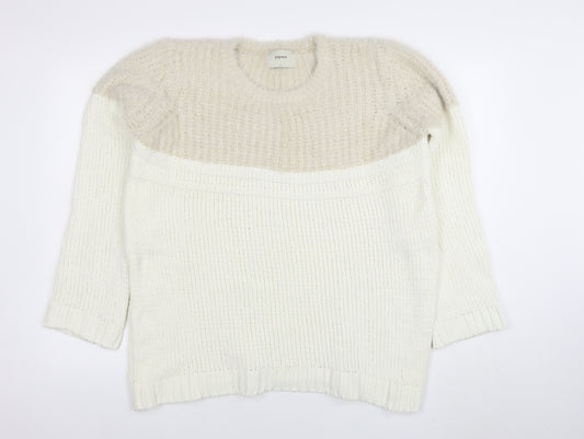 Papaya Women’s Ivory Chunky Knit Pullover Jumper Size L