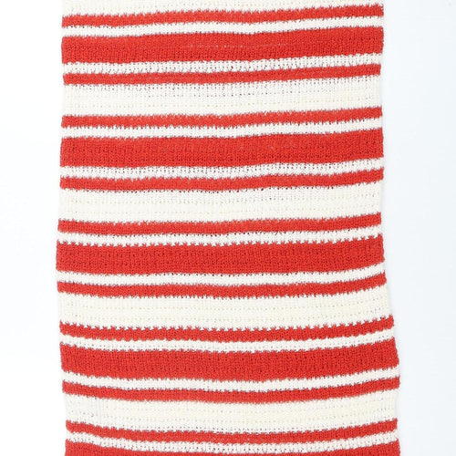 Marks and Spencer Women Red & White Striped Knit Jumper Dress M