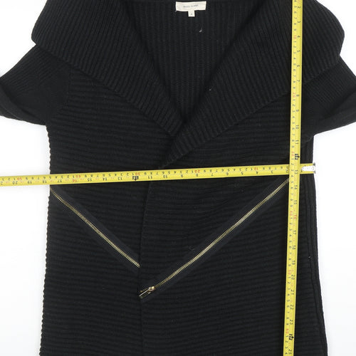 River Island Women’s Black Size 8 Chunky Knit Zip Cardigan